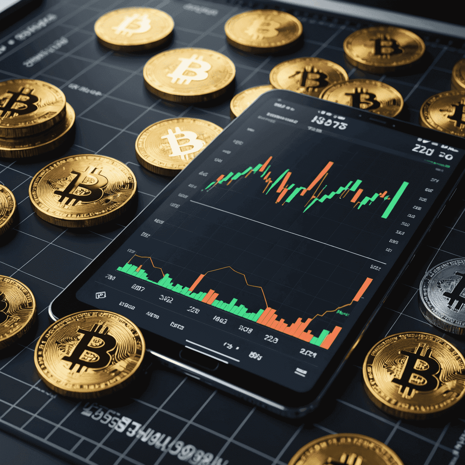 Cryptocurrency trading chart showing market trends and analysis