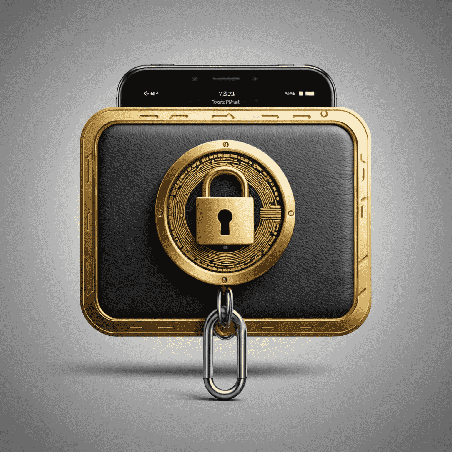 Illustration of a secure digital wallet with a lock, symbolizing robust security measures for protecting cryptocurrency assets